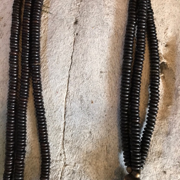 Wood & Metal Turquoise Necklace 💙🌵💙 - Picture 3 of 5